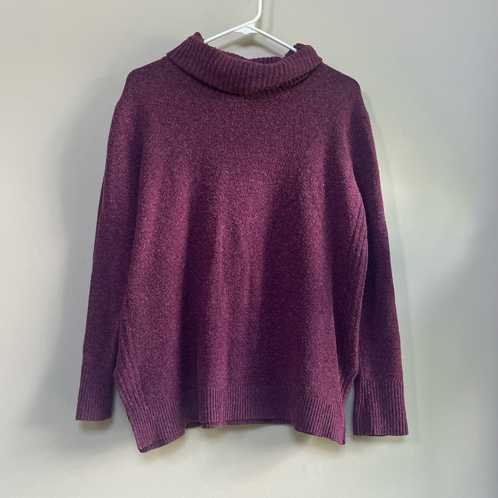 So Purple Knit Turtle Neck Sweater Small (S)